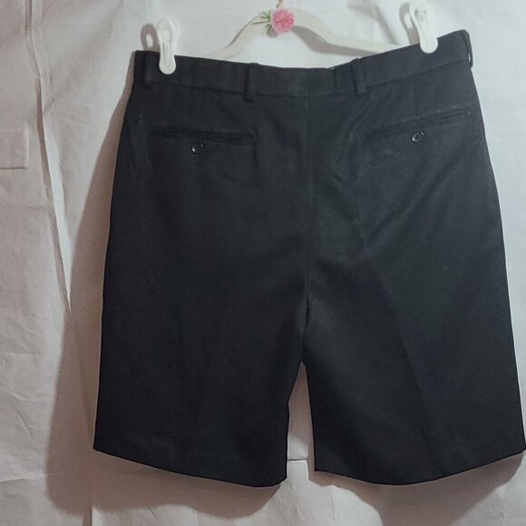 Paul Fredrick, Not Worn, Men's Black Shorts, Size 34x31, Pleated Front - Picture 2 of 8
